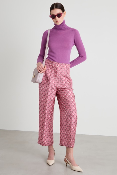 Printed silk trousers Intrend