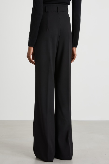 Pantalone a vita alta in crépe