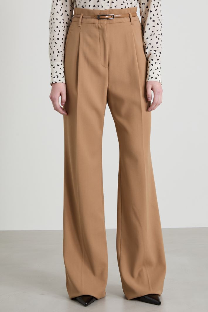 High-waisted wool crepe trousers Intrend - 2