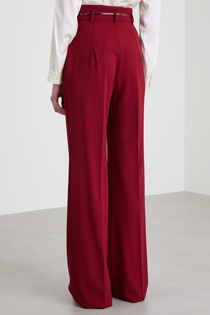High-waisted wool crepe trousers Intrend - 3
