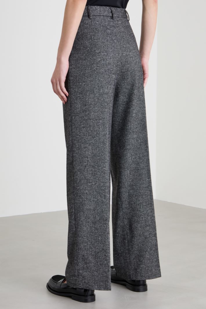 Flannel wide-leg trousers Intrend - 3
