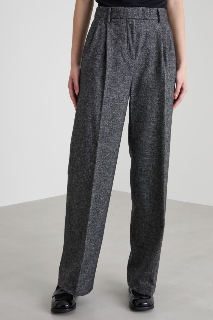 Flannel wide-leg trousers Intrend - 2