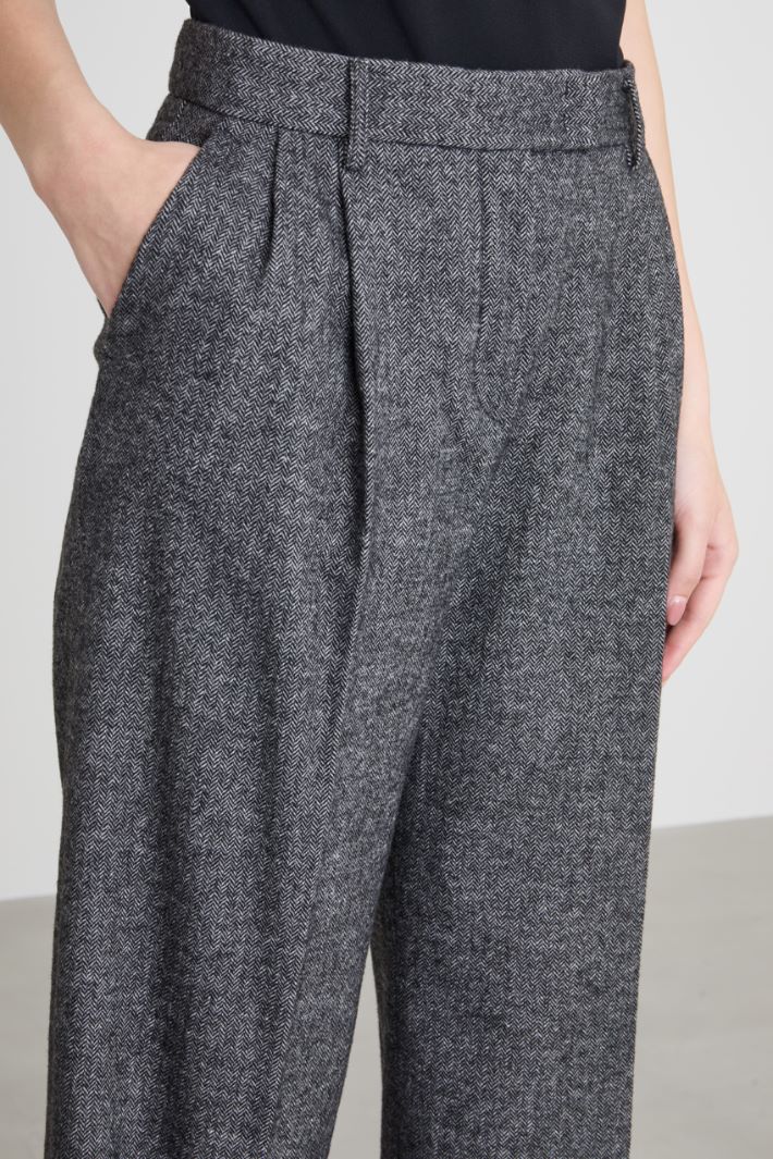 Flannel wide-leg trousers Intrend - 4