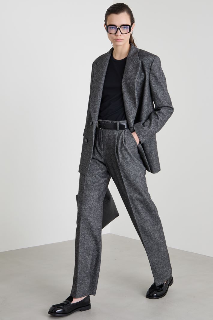 Flannel wide-leg trousers Intrend