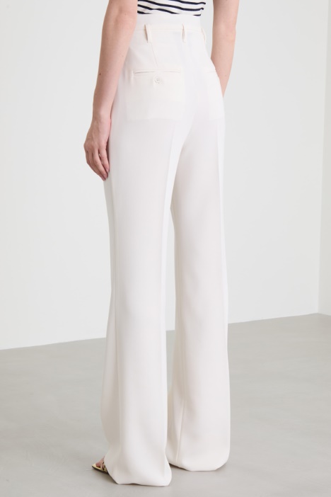 Pantaloni flare in cady