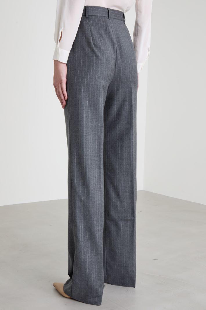Pinstriped flannel trousers Intrend - 3