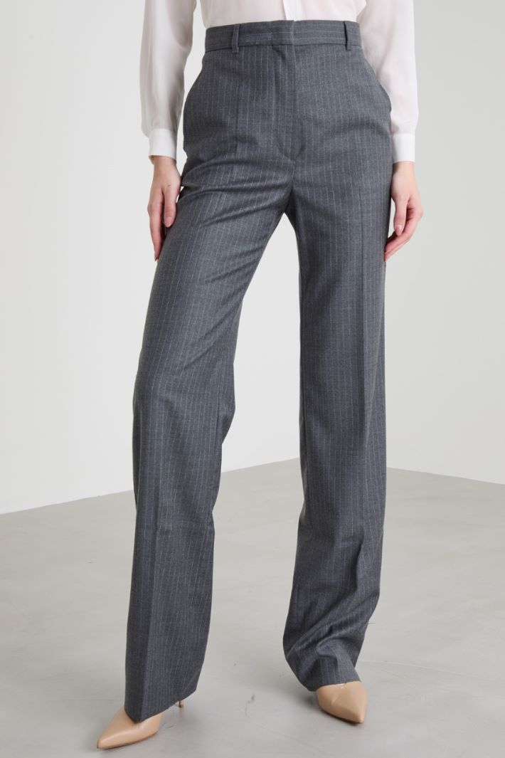 Pinstriped flannel trousers Intrend - 2
