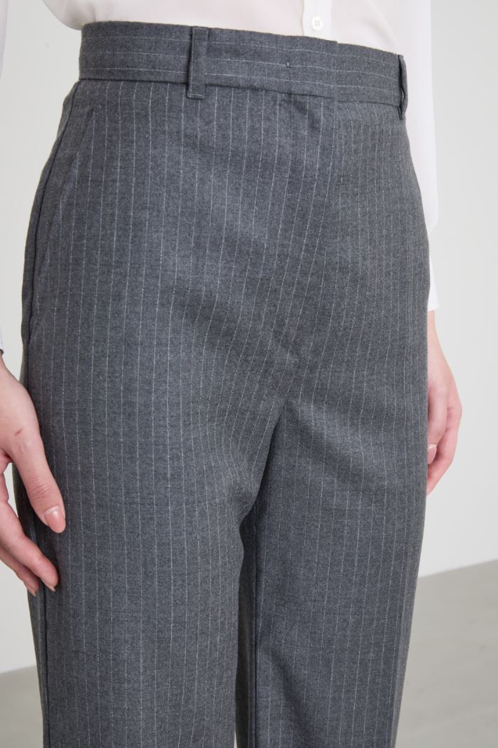 Pinstriped flannel trousers Intrend - 4