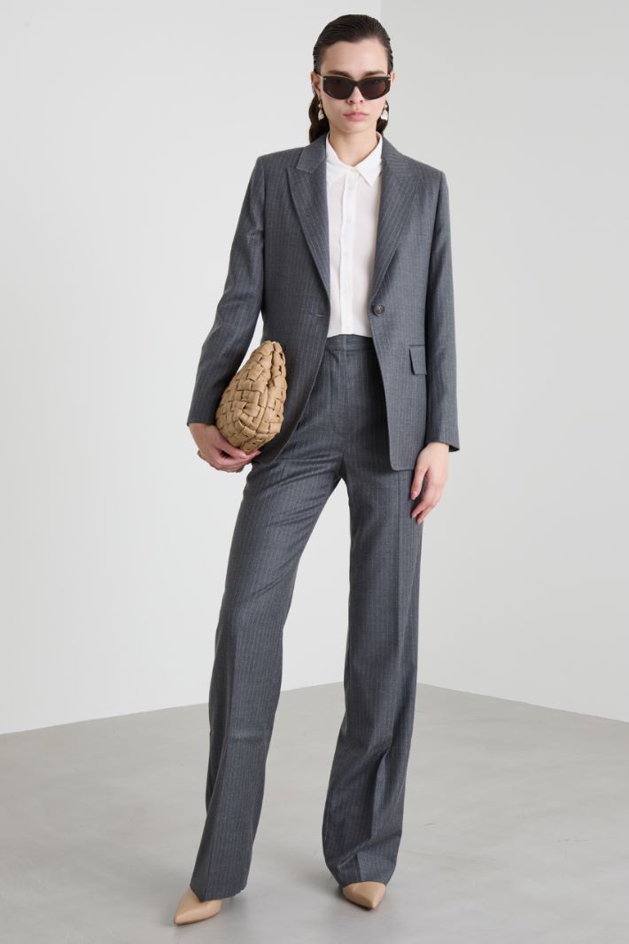 Pinstriped flannel trousers Intrend