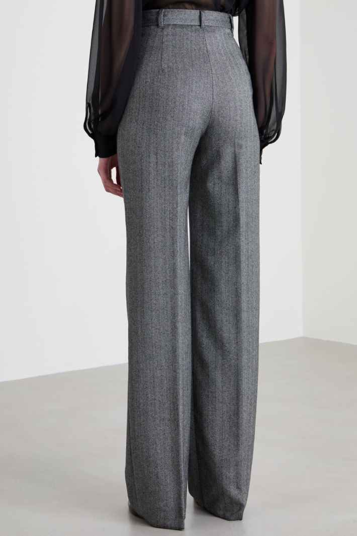 Pinstriped flannel trousers Intrend - 3
