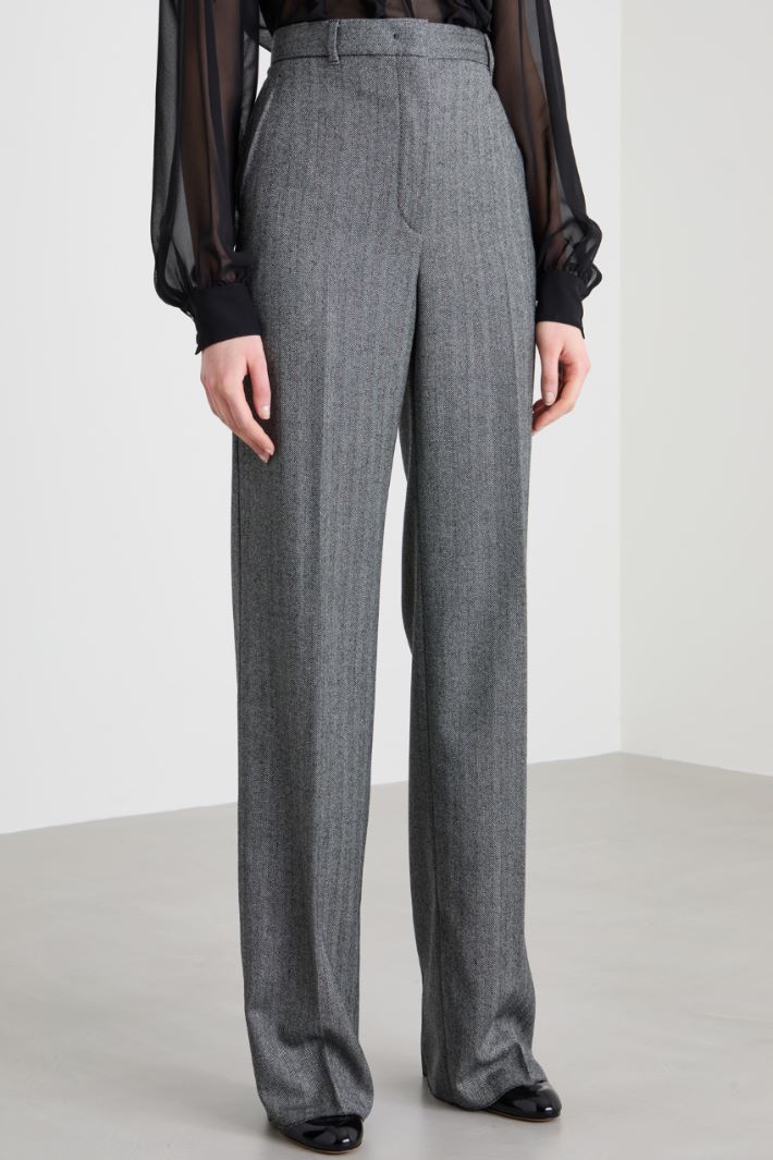 Pinstriped flannel trousers Intrend - 2
