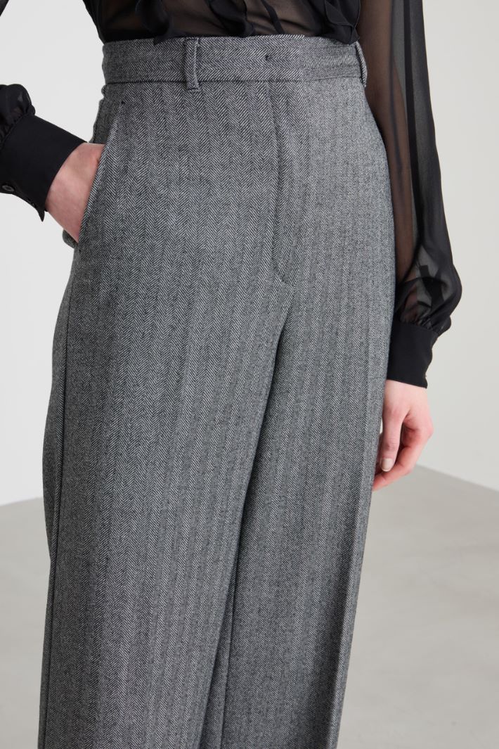 Pinstriped flannel trousers Intrend - 4