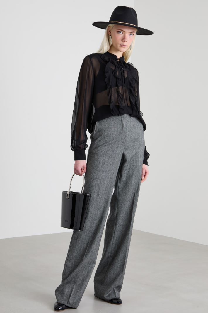Pinstriped flannel trousers Intrend