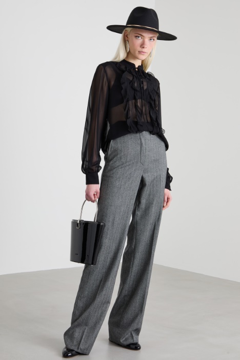 Pinstriped flannel trousers Intrend