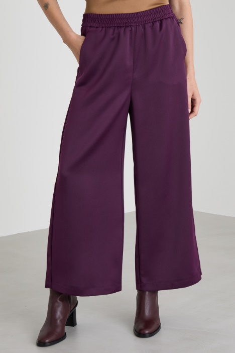 Pantalones anchos de envers satén