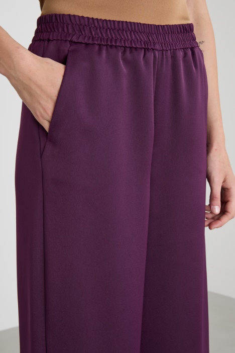 Pantalones anchos de envers satén