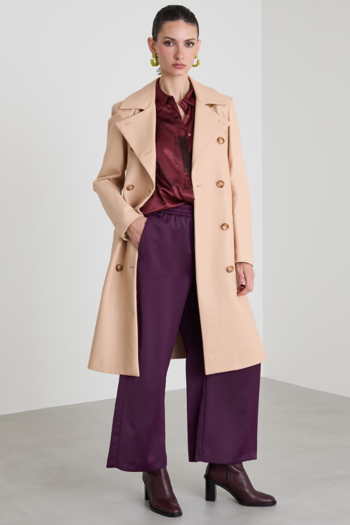 Pantaloni ampi in enver satin Intrend