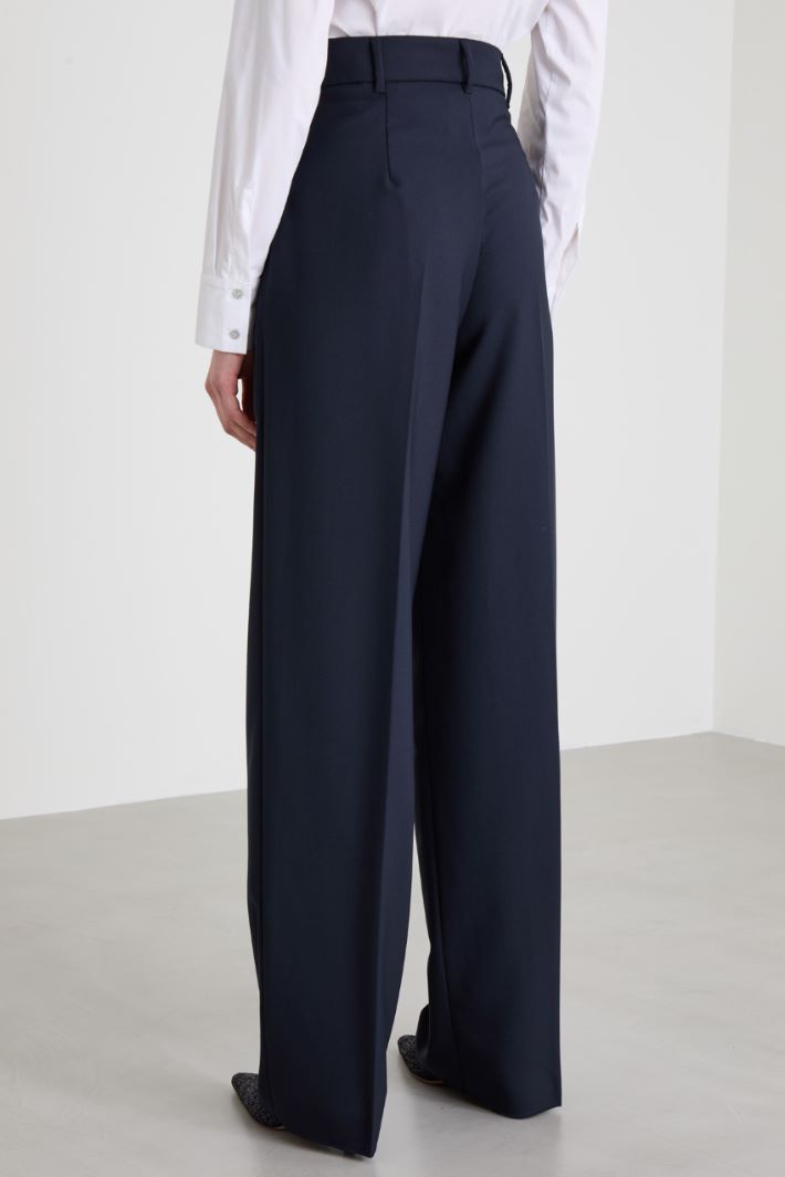 Pantaloni in gabardina di lana Intrend - 3