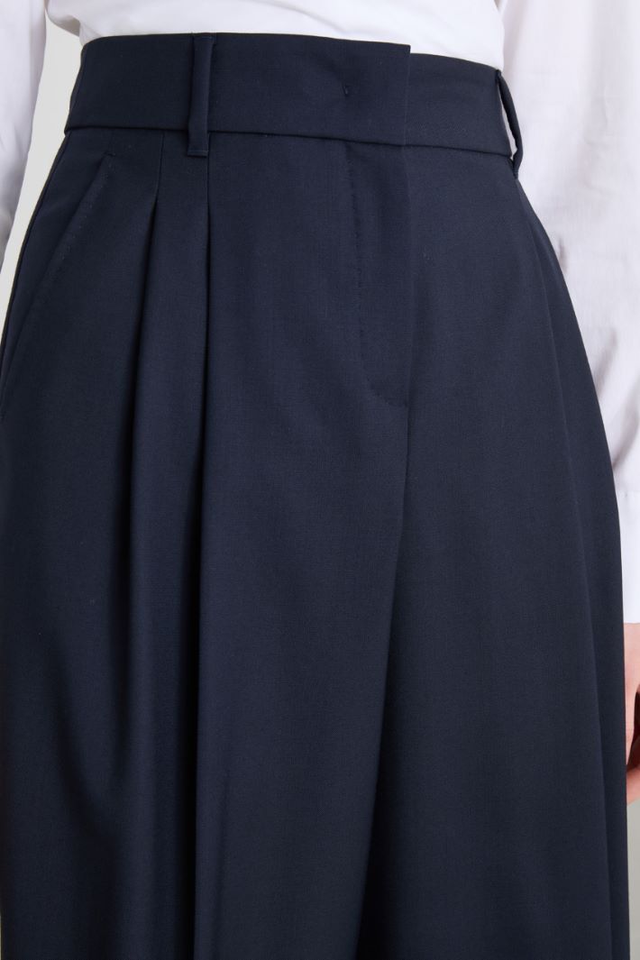 Pantaloni in gabardina di lana Intrend - 4