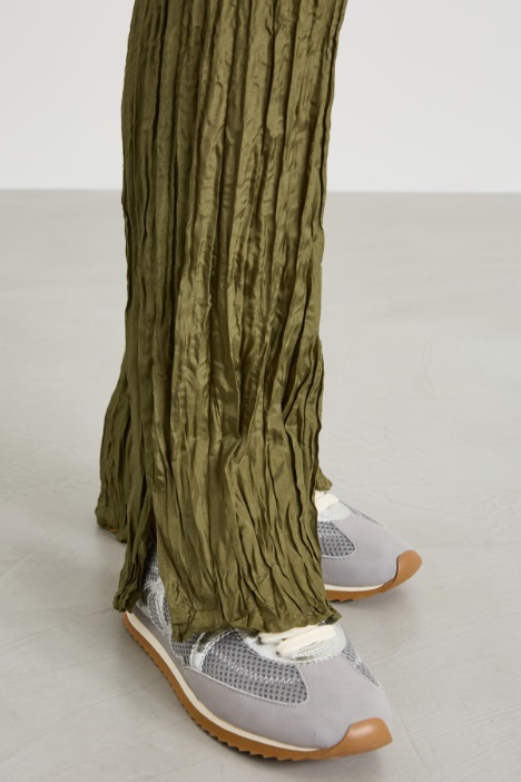 Pantaloni in seta stropicciata