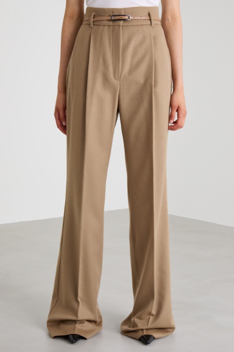 Pantaloni in drap di lana