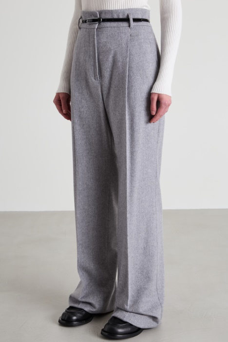 Pantaloni in drap di lana