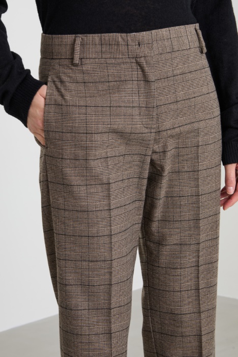 Pantaloni a sigaretta in flanella