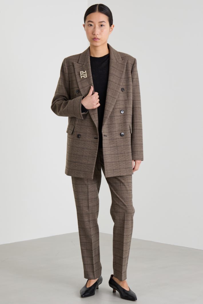 Flannel slim trousers Intrend