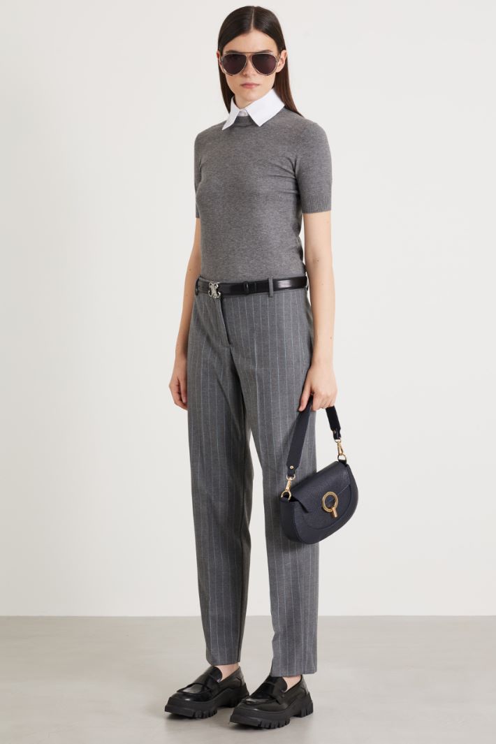 Flannel slim trousers Intrend