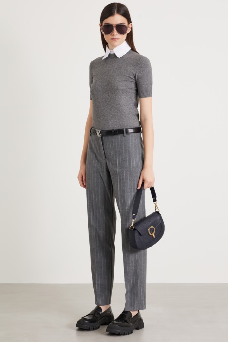 Flannel slim trousers Intrend