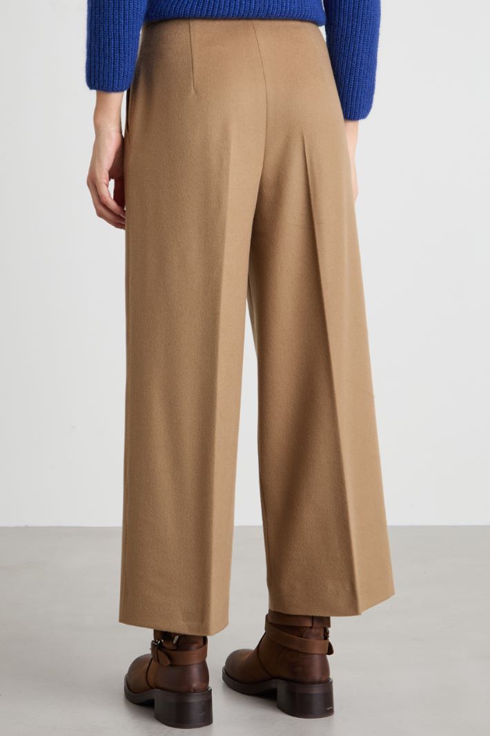 Straight wool drap trousers Intrend - 3
