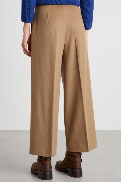 Pantaloni dritti in drap di lana