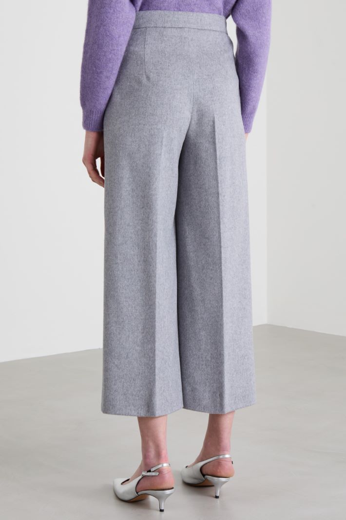 Straight wool drap trousers Intrend - 3