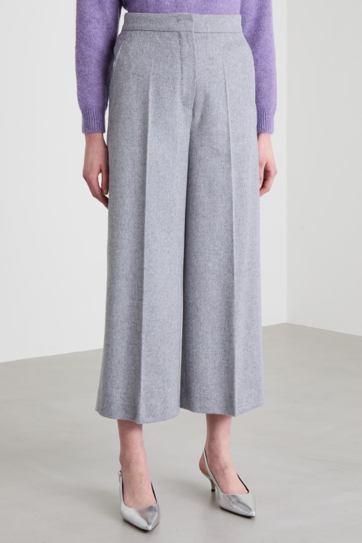 Straight wool drap trousers Intrend - 2