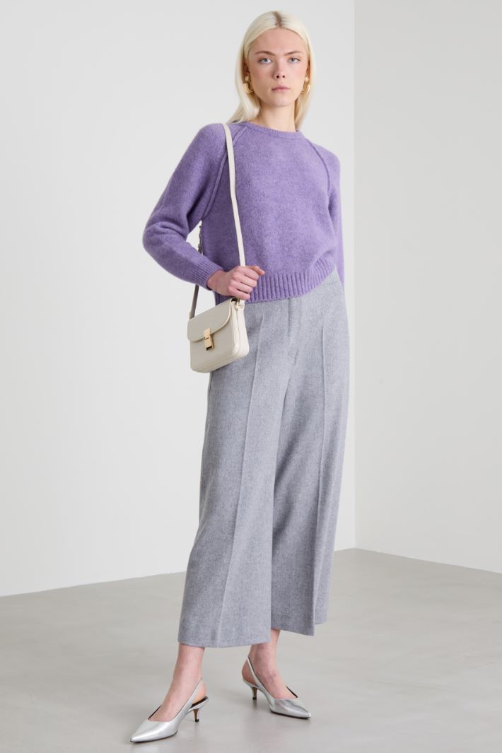 Straight wool drap trousers Intrend