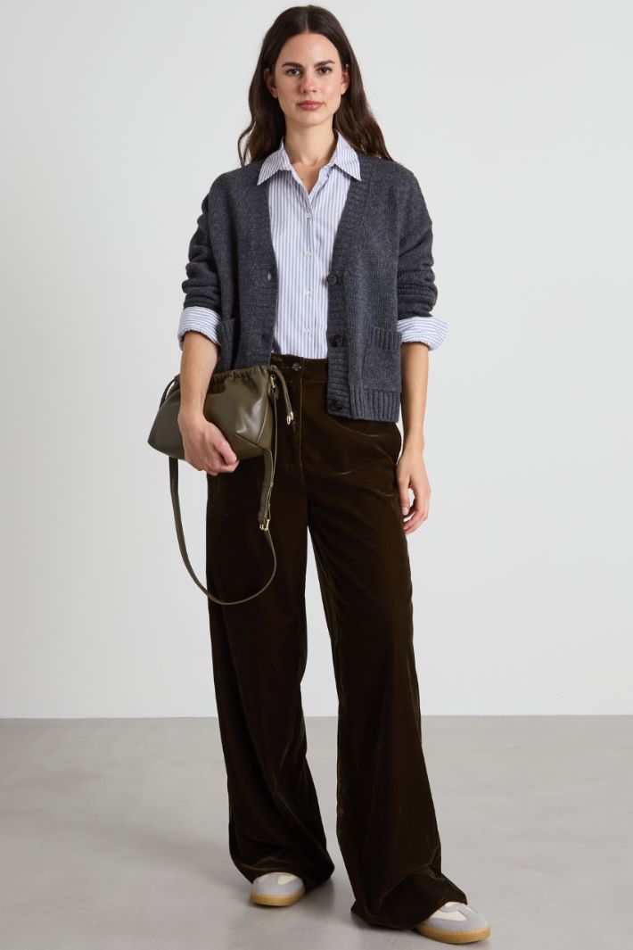 Velvet palazzo trousers Intrend