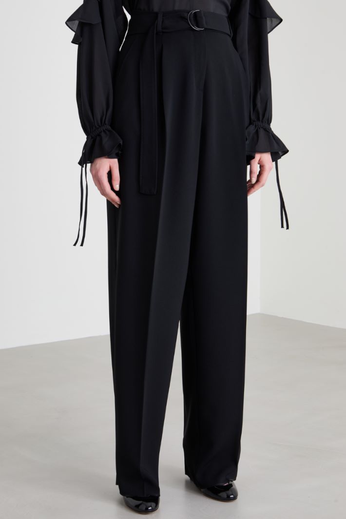 Pantalone fluido in cady Intrend - 2