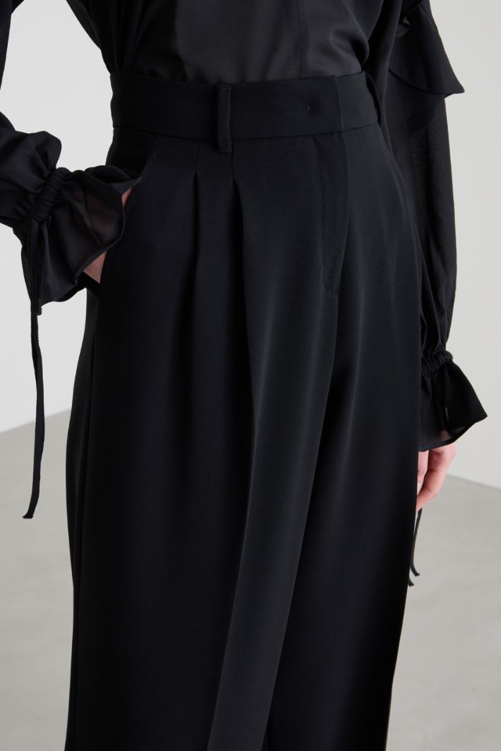 Pantalone fluido in cady Intrend - 4