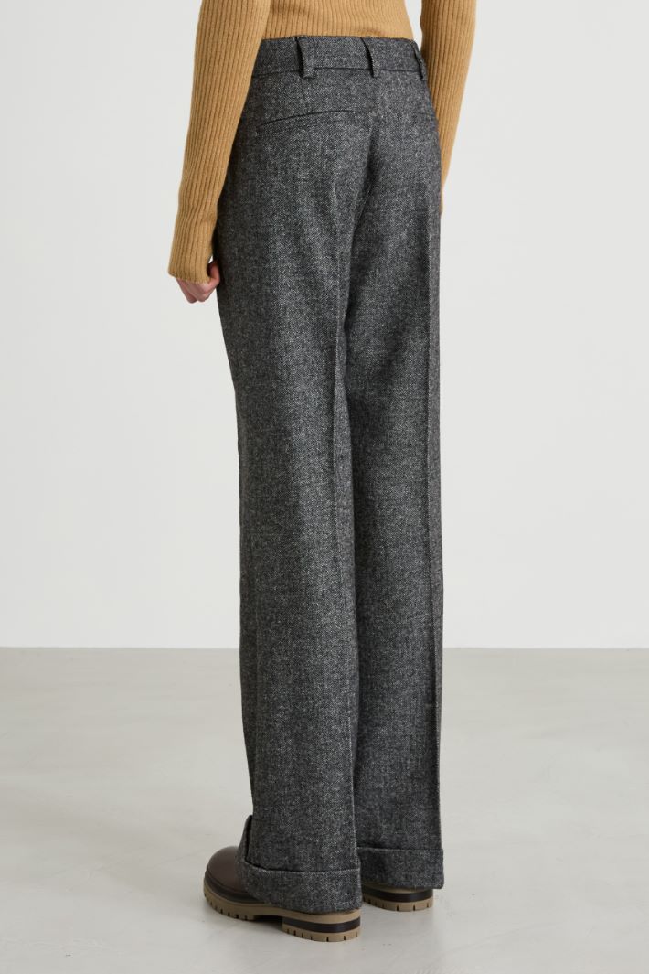 Flare flannel trousers Intrend - 3