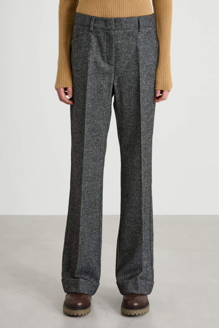 Flare flannel trousers Intrend - 2