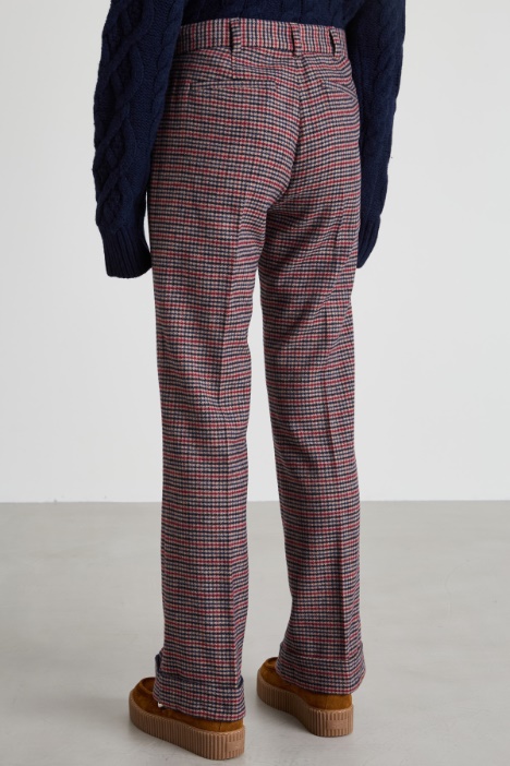 Pantaloni flare in flanella