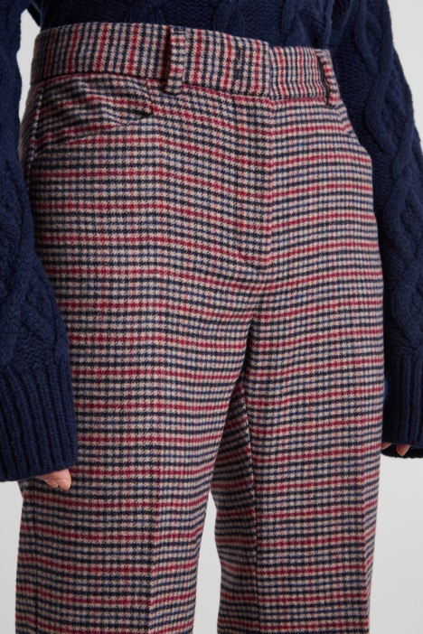 Pantaloni flare in flanella