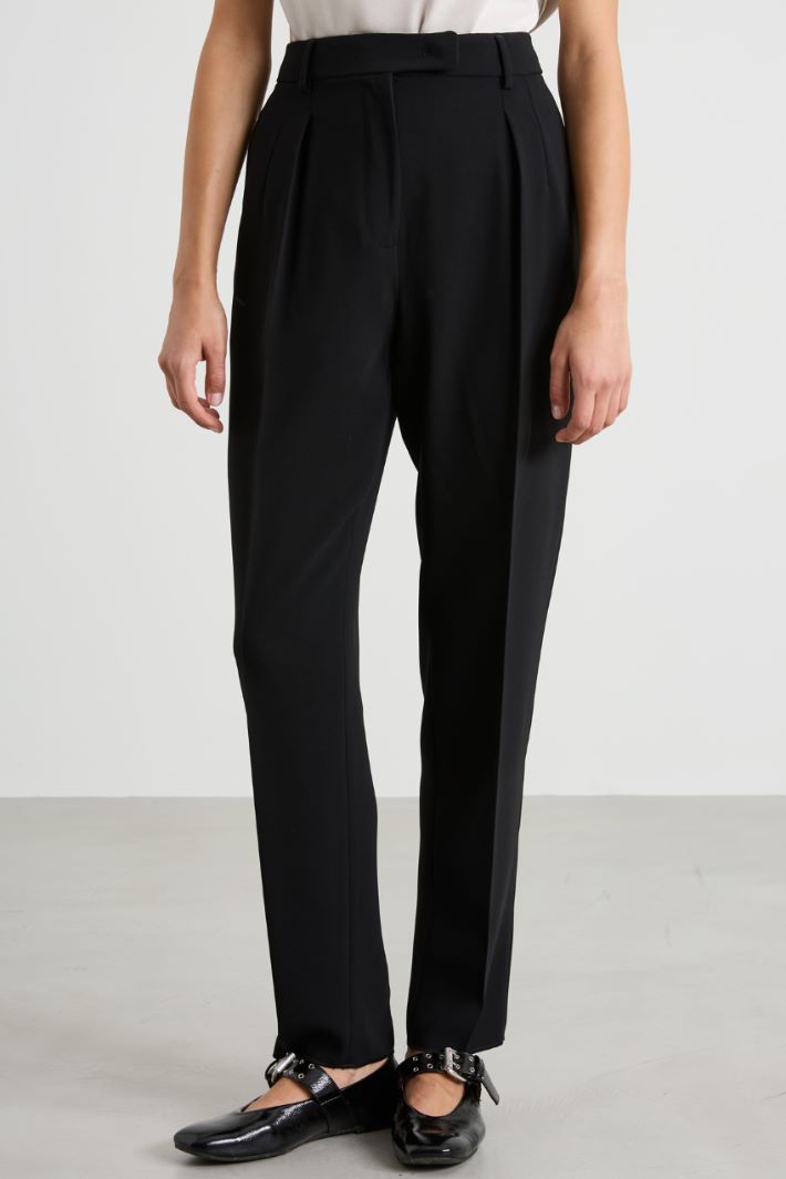 Pantaloni in cady con pinces Intrend - 2