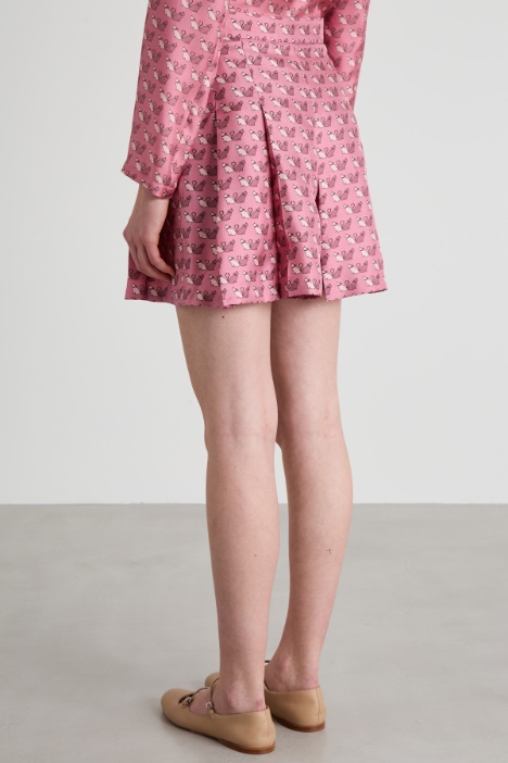 Gonna pantalone in seta