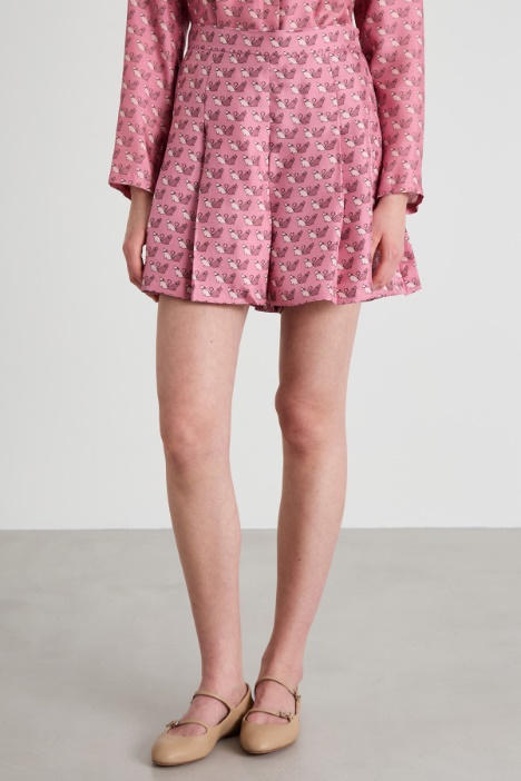 Gonna pantalone in seta