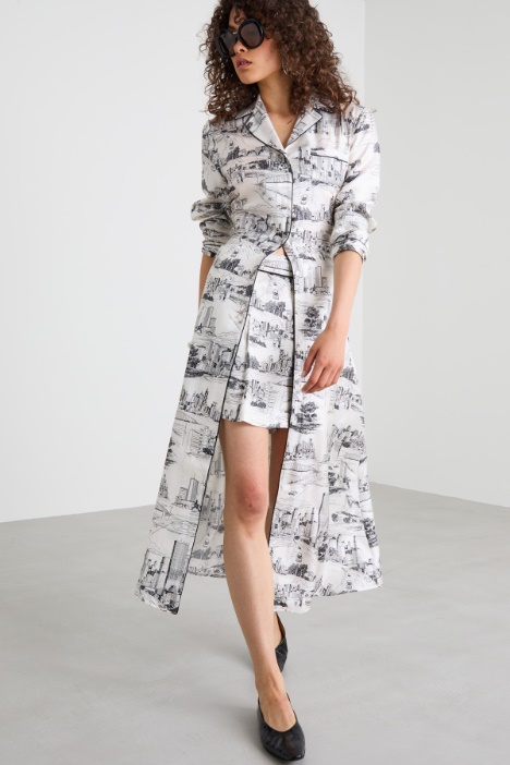 Silk twill shorts Intrend