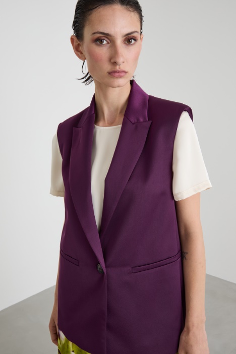 Gilet in envers satin