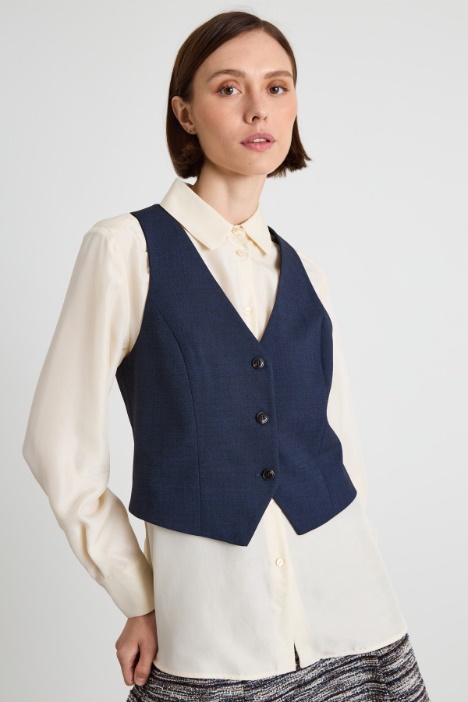 Gilet in grisaglia di lana Intrend