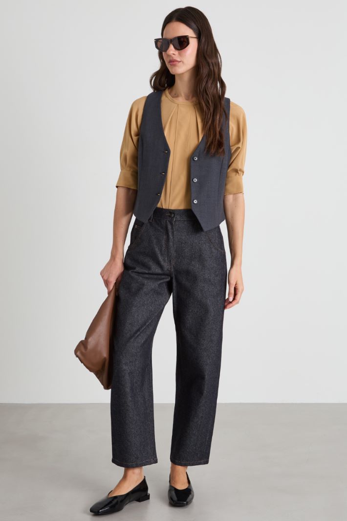 Gilet in grisaglia di lana Intrend