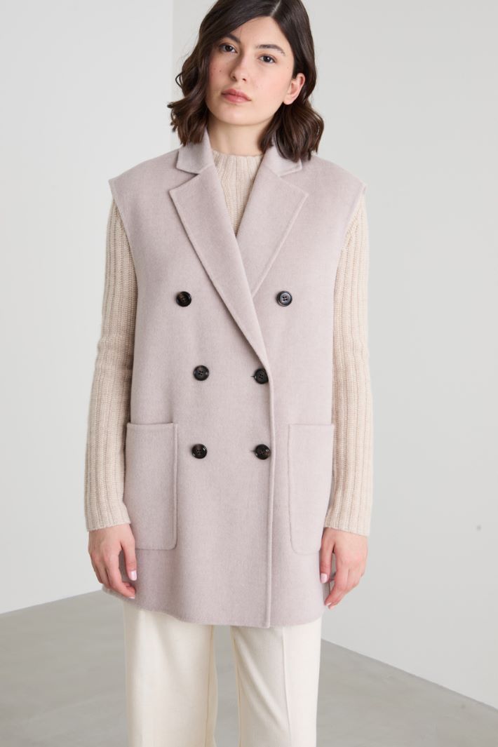 Gilet in doppio di lana